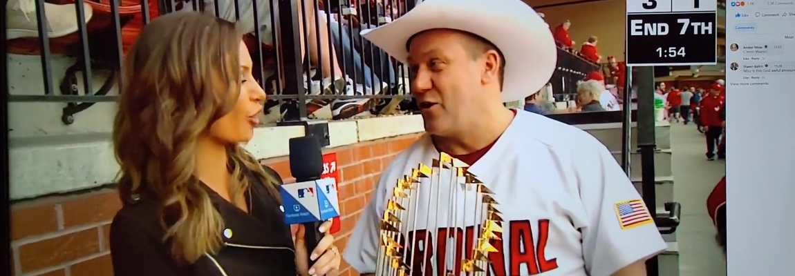 In The News Again… Now 4.6 Viewed This Game. The MLB Facebook LIVE Interview with the Cardinal Cowboy (2018)